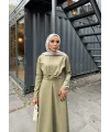 Lolita Deri Elbise - Haki