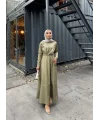 Lolita Deri Elbise - Haki