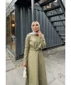 Lolita Deri Elbise - Haki