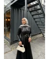Lolita Deri Elbise - Siyah