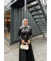 Lolita Deri Elbise - Siyah