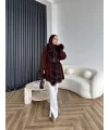 Luella Kürk Detaylı Hırka - Acı Kahve