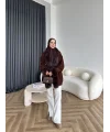 Luella Kürk Detaylı Hırka - Acı Kahve