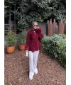 Luella Kürk Detaylı Hırka - Bordo