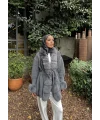 Luella Kürk Detaylı Hırka - Gri