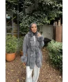 Luella Kürk Detaylı Hırka - Gri