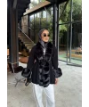 Luella Kürk Detaylı Hırka - Siyah