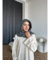 Mb - Balaklava Kapişonlu Bere - Gri