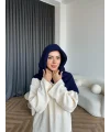 Mb - Balaklava Kapişonlu Bere - Lacivert