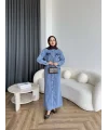 Melsa Kot Elbise - Açık Mavi