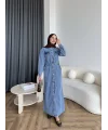 Melsa Kot Elbise - Açık Mavi