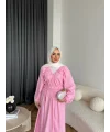 Milsa Lastikli Elbise - Pembe