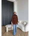 Miya Desenli Kazak - Acı Kahve