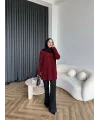 Miya Desenli Kazak - Bordo