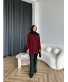 Miya Desenli Kazak - Bordo