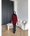 Miya Desenli Kazak - Bordo