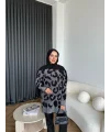 Miya Desenli Kazak - Siyah