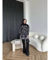 Miya Desenli Kazak - Siyah