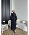 Moi - Selin Kat Kat Elbise - Siyah