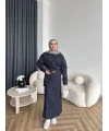 Ng - Kemer Detay Kot Elbise - Lacivert