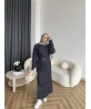 Ng - Kemer Detay Kot Elbise - Lacivert