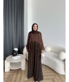 Ng - Vagne Pantolonlu Takım - Acı Kahve