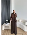 Ng - Vagne Pantolonlu Takım - Acı Kahve