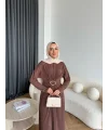 Nisa Sandy Elbise - Kahve