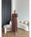 Nisa Sandy Elbise - Kahve