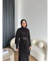 Nisa Sandy Elbise - Siyah
