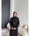 Nisa Sandy Elbise - Siyah