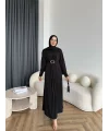 Nisa Sandy Elbise - Siyah