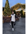 Önü Çapraz Düğmeli Yelek - Gri