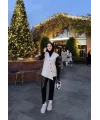 Önü Çapraz Düğmeli Yelek - Gri