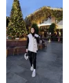Önü Çapraz Düğmeli Yelek - Gri