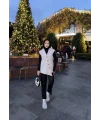 Önü Çapraz Düğmeli Yelek - Gri