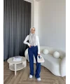 Oysh Kumaş Pantolon - Lacivert
