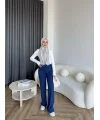 Oysh Kumaş Pantolon - Lacivert