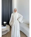 Pln - Arabic Şallı Abaya - Ekru