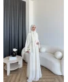 Pln - Arabic Şallı Abaya - Ekru