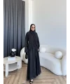 Pln - Arabic Şallı Abaya - Siyah