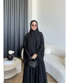Pln - Arabic Şallı Abaya - Siyah