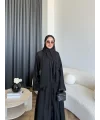 Pln - Arabic Şallı Abaya - Siyah