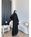 Pln - Arabic Şallı Abaya - Siyah