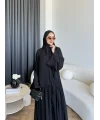 Pln - Arabic Şallı Abaya - Siyah