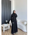 Pln - Arabic Şallı Abaya - Siyah