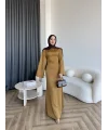 Pln- Aslıhan Saten Elbise - Hardal