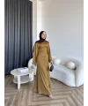 Pln- Aslıhan Saten Elbise - Hardal