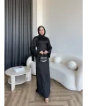 Pln- Aslıhan Saten Elbise - Siyah