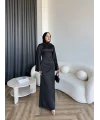 Pln- Aslıhan Saten Elbise - Siyah